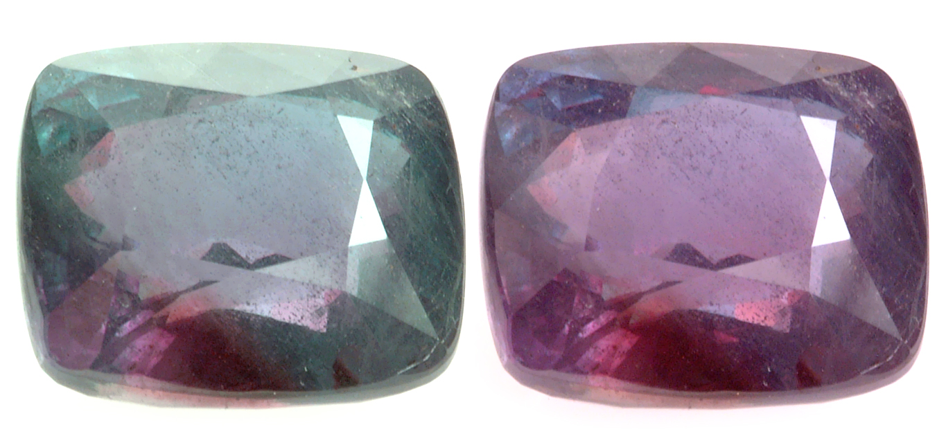 Showing the colors of alexandrite in the context of where alexandrite is found