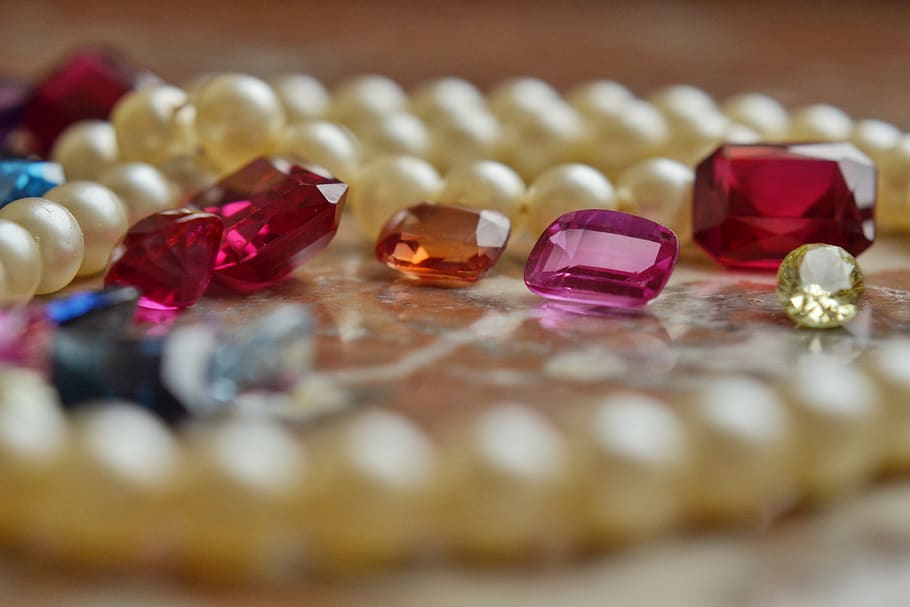 a set of gemstones in the context of natural sapphire colors